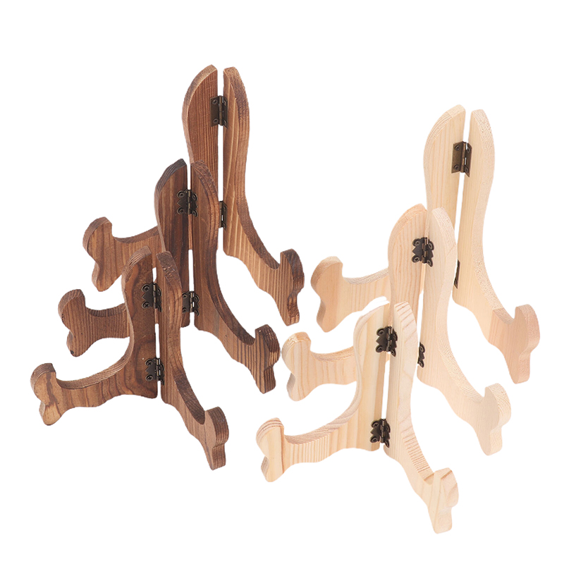 Home Cooking Dishes - 1PCS Foldable Decorative Rack Retro Wood