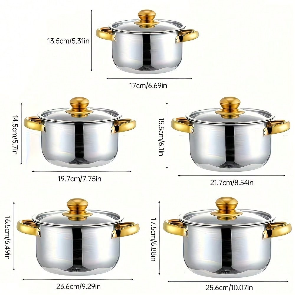 Stainless Steel Pot Set Modern - огляд і ціна Home Cooking Restaurants