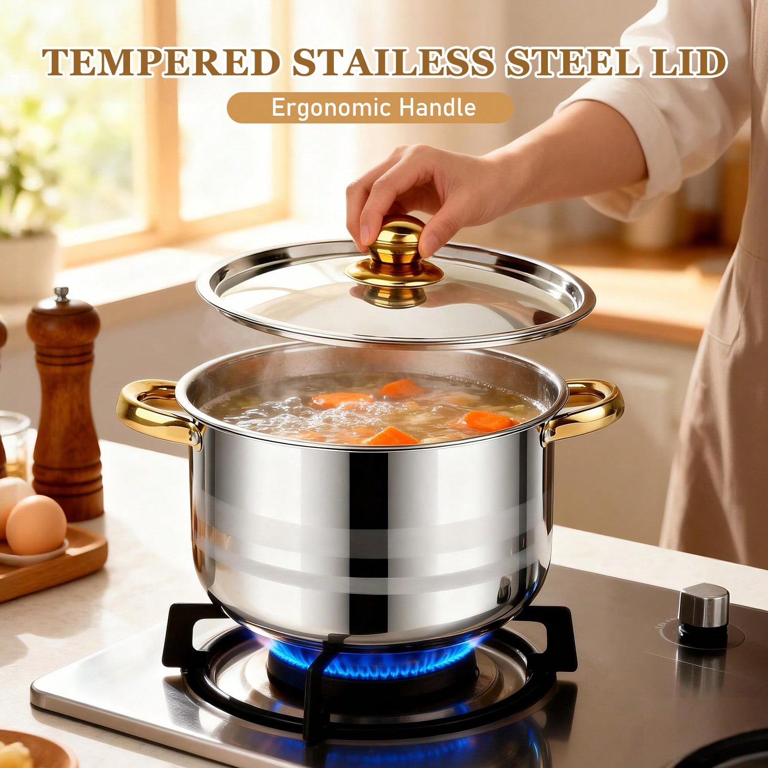 Stainless Steel Pot Set Modern - огляд і ціна Home Cooking Restaurants